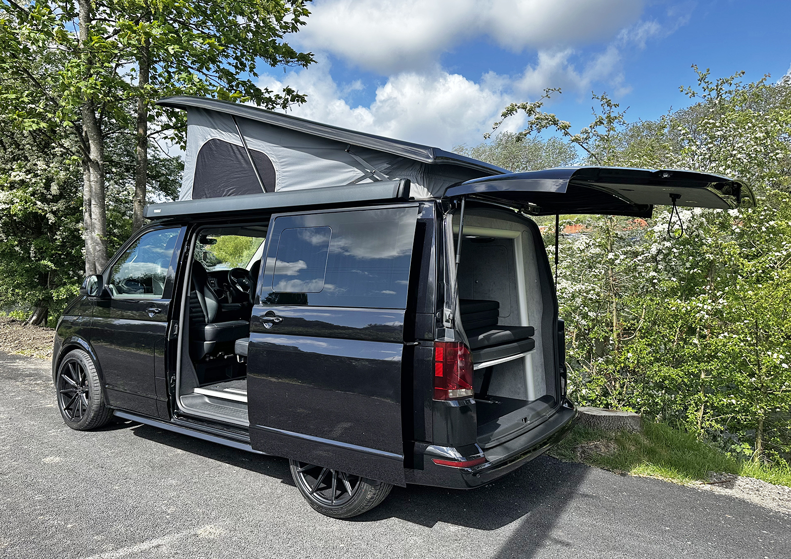 VW Transporter T6.1 - SWB - Exploria Rhythm Campervan - Deep Black Metallic - Image 3