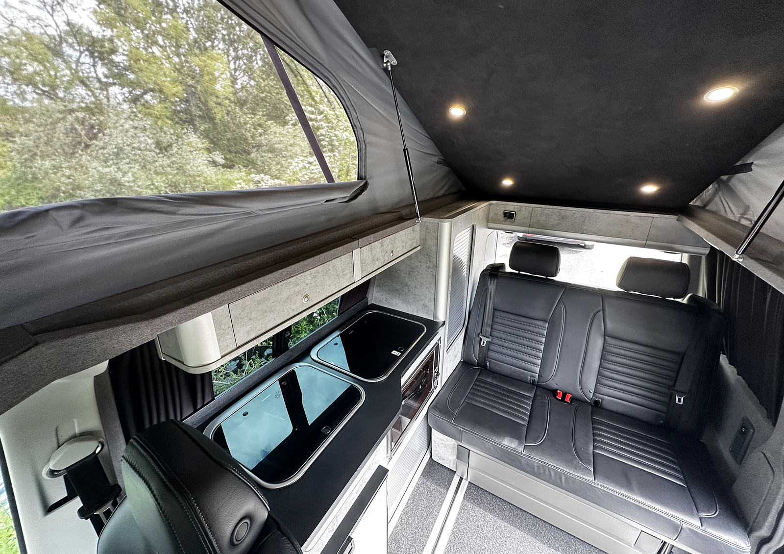 VW Transporter T6.1 - SWB - Exploria Rhythm Campervan - Deep Black Metallic - Image 33